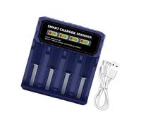 Asukohu Base de carga de batería 18650 de 4 ranuras con compatibilidad inteligente de parada automática para baterías 14500 18500 21700 26650 32650 diseño telescópico