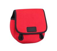 Asukohu Bolsa de bolsillo para carrete de pesca, a prueba de agua, funda protectora para carrete de baitcasting, bolsa de almacenamiento de tambor de pesca, Red, L