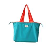 Asukohu Bolsa de compras de gran capacidad reutilizable bolsa de alimentos plegable hombro con cierre de cordón para el viajero supermercado reutilizable hombro plegable, azul, large
