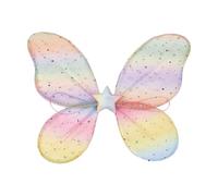 Asukohu Brillante Cosplay mariposa para adultos/niños accesorios de fotografía ligera y festival accesorios de fiesta traje de ala arco iris, Colorful fivepointe, Talla única