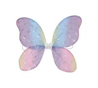 Asukohu Brillante Cosplay mariposa para adultos/niños accesorios de fotografía ligera y festival accesorios de fiesta traje de ala arco iris, D, Talla única