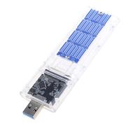 Asukohu Carcasa de disco sólido USB 3.0 Gen1 para transferencia de datos de velocidad rápida de 5 Gbps, carcasa transparente, funda protectora de disco sólido transparente