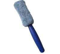 Asukohu Cepillo de rueda suave, mango corto compacto, agarre ergonómico para llantas profundas, herramienta de limpieza de frenos, limpiador de ruedas de coche, herramienta de limpieza de llantas