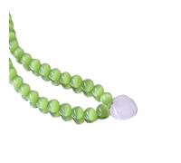Asukohu Collar con colgante de corazón de moda, ópalos, con cuentas de personalidad, joyería para estudiantes y profesionales