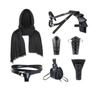 Asukohu Conjunto de accesorios de recreación histórica, traje de caballero medieval con armaduras protectoras y chal decorativo, bufanda de máscaras, accesorios de disfraz