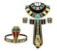 Asukohu Disfraz egipcio para mujer, incluye diademas de princesa egipcia, diadema de serpiente, cinturón para disfraz de Halloween