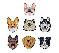 Asukohu El elegante juego de 7 insignias de aleación para perros aporta trajes y accesorios para los amantes de las mascotas y los amantes de la moda encanto único