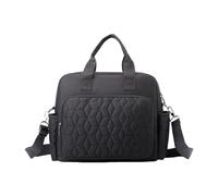 Asukohu Elegante bolsa de pañales de hospital para bebé con diseños espaciosos, bolsa de hombro para pañales de bebé, fácil de transportar para madres recién nacidas y maternidades, Black