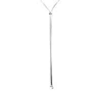 Asukohu Elegante collar de perlas largas de plata de ley sofisticada para mujer, adecuado para varios eventos, uso diario