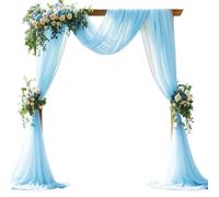 Asukohu Elegante cortina de boda, telón de fondo suave que fluye para ceremonias, fiestas y eventos, con diseño resistente a las arrugas, telón de fondo multiusos para celebración