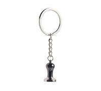 Asukohu Elegante llavero con temática de café en miniatura, herramienta de espresso auténtico, accesorios de café, encanto para los amantes de la moda