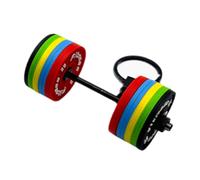 Asukohu Elegante llavero de PVC con mancuernas, decoración para amantes del fitness y motivación del fitness en color vibrante