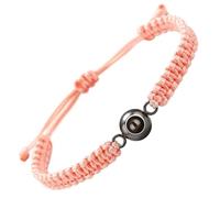 Asukohu Elegante pareja con 100 idiomas I Loves You proyección en cristales resistentes y elegantes joyas de proyección de piedra mate, talla única, como se describe