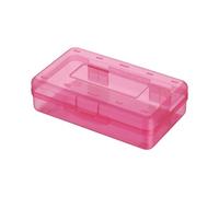 Asukohu Estuche rígido transparente para lápices de bocetos, pinceles, acuarela, estuche de alta capacidad, resistente al agua, contenedores apilables para suministros de oficina, Red