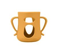 Asukohu Funda protectora para biberón de bebé, mango de agarre de silicona que evita caídas y roturas, funda de silicona con aislamiento térmico para biberón