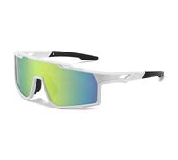 Asukohu Gafas de sol unisex para deportes al aire libre, filtro de color, ligeras, para ciclismo, correr, actividades de pesca, Marco blanco dorado Mer