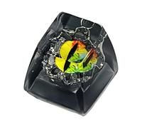 Asukohu Hecho a mano translúcido ojo de dibujos animados resina clave clave para juegos mecánicos teclado accesorios dibujos animados temas teclas tapas