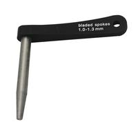Asukohu Herramienta de aparcamiento, rueda de soporte para radios, radios, llave de soporte, accesorios de reparación de radios 0 8-1 0 mm/1-1 3 mm Flat Spokes Tool