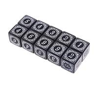 Asukohu Juego de 10 dados poliédricos acrílicos para juegos de rol, seis caras, bordes cuadrados, accesorios Mahjong, bolsa de dados Cthulhu
