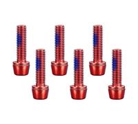 Asukohu Juego de 6 tornillos de pinza de freno para bicicleta de montaña, soportes de aluminio para el soporte de botella, tornillos de aleación de alta resistencia