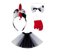 Asukohu Juego de aros de pelo de animal, disfraz de pollo, guantes, corbatín, cola, diademas, diadema de gallo, diadema de gallo, diadema de pascua, animal