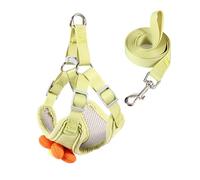 Asukohu Juego de correa para perro, chaleco floral, bufanda, arneses, cinturón largo multicolor, mango suave, accesorios para fotos, cinturón de cintura para perro