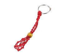 Asukohu Llavero de cuerda sin terminar, llavero con soporte de piedra de cristal, llavero único para hacer joyas artesanales a la moda, rosso, Talla única