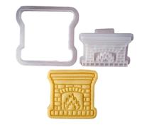 Asukohu Moldes de galletas en relieve de Navidad, herramientas para hornear, accesorios para hornear, cortador de Navidad