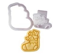 Asukohu Moldes de galletas en relieve de Navidad, herramientas para hornear, accesorios para hornear, cortador de Navidad