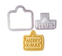 Asukohu Moldes de galletas en relieve de Navidad, herramientas para hornear, accesorios para hornear, cortador de Navidad