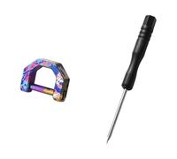 Asukohu Mosquetón de aleación de alta resistencia con clip, pulseras compactas, hebillas, caballos, para mochilas, viajes, uso diario, destornillador incluido