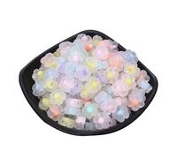 Asukohu Paquete De 100 Perlas De Acrílico Estera Girasol Diferentes Flores De Colores Espaciador Para Pulseras Y Pendientes Componente De Joyería