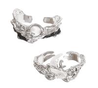 Asukohu Pareja ligera y cómoda suena versátil anillos de luna solar para trajes cotidianos que añaden un toque de encanto