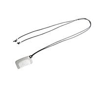Asukohu Práctico collar con colgante de peine de acero resistente para un fácil peinado, añade elegancia a tu peinado para cualquier ocasión