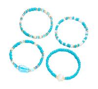 Asukohu Pulseras de perlas de pez de cerámica para el día caliente, cadena de muñeca, joyería apilable, diseño de conchas, accesorios de playa, regalos, playa de peces de cerámica viva, talla única