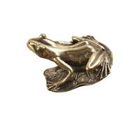Asukohu Ranas de latón sólido figura en miniatura ornamento elegante animal antiguo escultura para decoración de escritorio y felicidad estatua de latón ranas decoraciones de mesa
