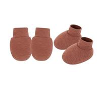 Asukohu Recién Nacido Anti Scratch Manoplas Y Calcetines Conjunto De Color Sólido Algodón Bebé Mano Y Pie Protección Manga Para 0-6 Meses Recién Nacido Mitones, J., talla única