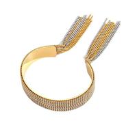 Asukohu Refinado a juego de joyería de bloqueo de cadena anillos pulsera noche desgaste borlas anillos para piel sensible lujo PVD chapado pulsera de cadena, como se describe