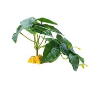Asukohu Reptiles esquineros con hojas, terrario, peceras, escondites paisajísticos, decoración para lagartos de dragón barbudo, decoración de plantas artificiales