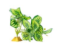 Asukohu Reptiles esquineros con hojas, terrario, peceras, escondites paisajísticos, decoración para lagartos de dragón barbudo, decoración de plantas artificiales