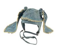 Asukohu Sombrero vintage con orejas rasgadas para adultos, subculturas de primavera, otoño, sombrero de vuelo, ropa de calle, gorras hiphop para uso diario y festival de música, sombreros de moda, B