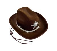 Asukohu Sombreros del oeste con brillantes de estrella con diamantes de imitación para niños, diseño clásico, eventos al aire libre y escolares. Sombrero del oeste con diamantes de imitación para