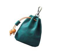 Asukohu Soporte de cuero para joyas, bolsa de almacenamiento montada en la pared, diseño compacto para viajes, para aretes, collares, accesorios, bolsa de almacenamiento de joyas de cuero