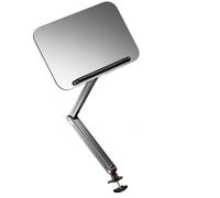 Asukohu Soporte de lectura de aluminio para cocina, oficina, altura ajustable, base giratoria, compatible con portátiles, soporte de abrazadera de escritorio