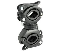 Asukohu Soporte de linterna para bicicleta, montaje de luz LED, rotación de 360°, abrazadera de clip para linterna de manillar de ciclismo