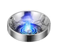 Asukohu Soporte para estufa de gas, resistente al viento, protección de cocina de bajo consumo, cubierta para el parabrisas del hogar, protección duradera