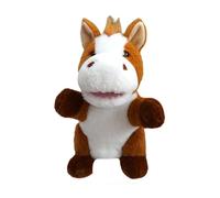 Asukohu Suave y encantador marioneta de mano de felpa con boca móvil juguete de peluche interactivo para juegos de rol, narración de historias, regalo para niños, juguete de peluche para niños