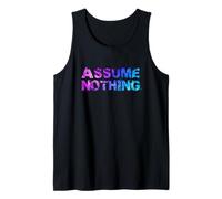 Asume Nothing - Bandera Bisexual de Acuarela, Conciencia LGBTQ Camiseta sin Mangas
