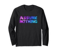 Asume Nothing - Bandera Bisexual de Acuarela, Conciencia LGBTQ Manga Larga