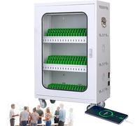 ASumPio Caja De Almacenamiento Portátil para Teléfono Móvil con Cuatro Ruedas Universales, Organizador Seguro Y Recargable De 20 Ranuras para Montar En La Pared.,60Slots